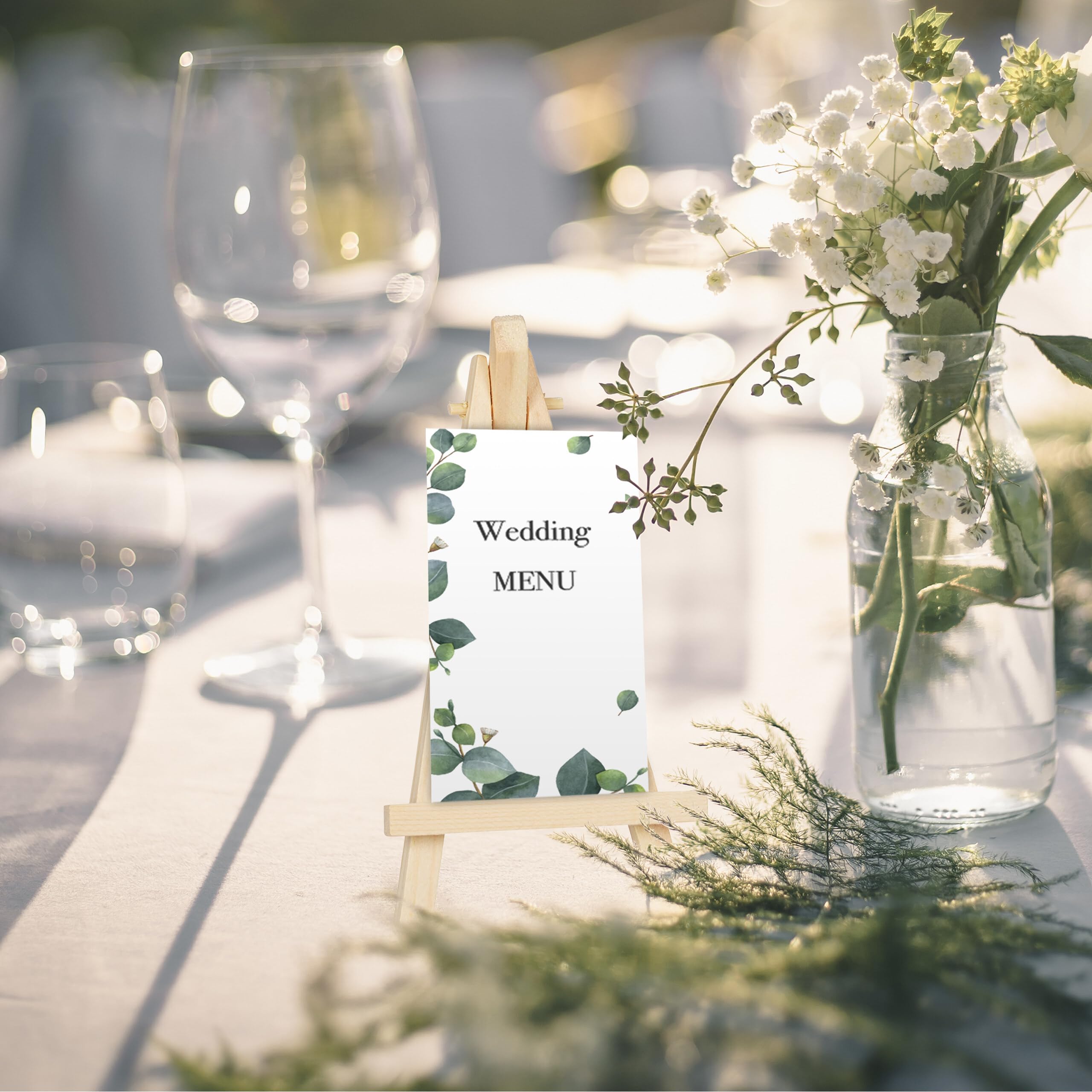 Relaxdays Staffelei klein, 10er Set, Tischdekoration für zu Hause, Hochzeiten, Feierlichkeiten, HxB: 15,5 x 8 cm, Natur
