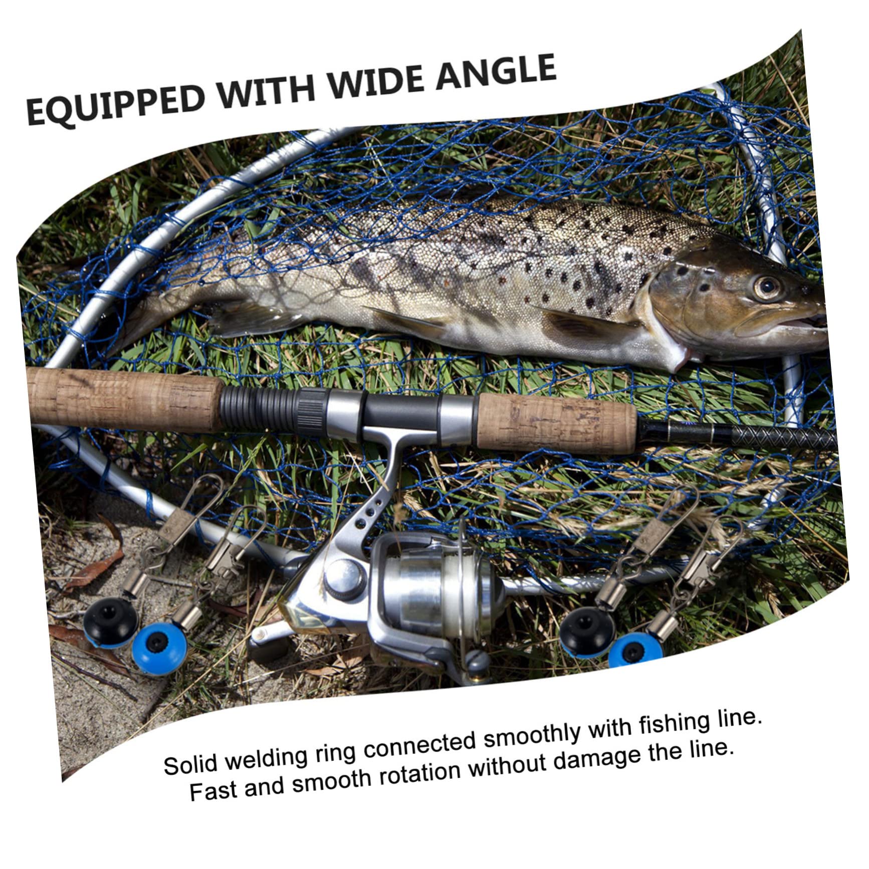 Mipcase 200 Pz fagioli spaziali piccola serratura girevole anello cablato portachiavi esche da pesca girevoli robusto anello da pesca sfera suite perline da attrezzatura da