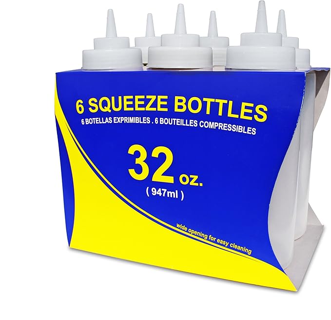 New Star Foodservice 32 oz Botella Exprimible, Pack de 6 miniatura 4