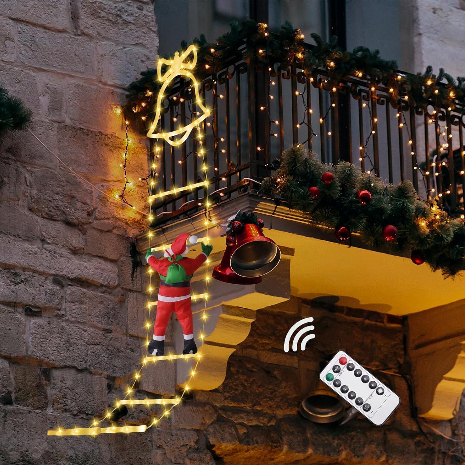 Weihnachtsbeleuchtung Balkon Aussen