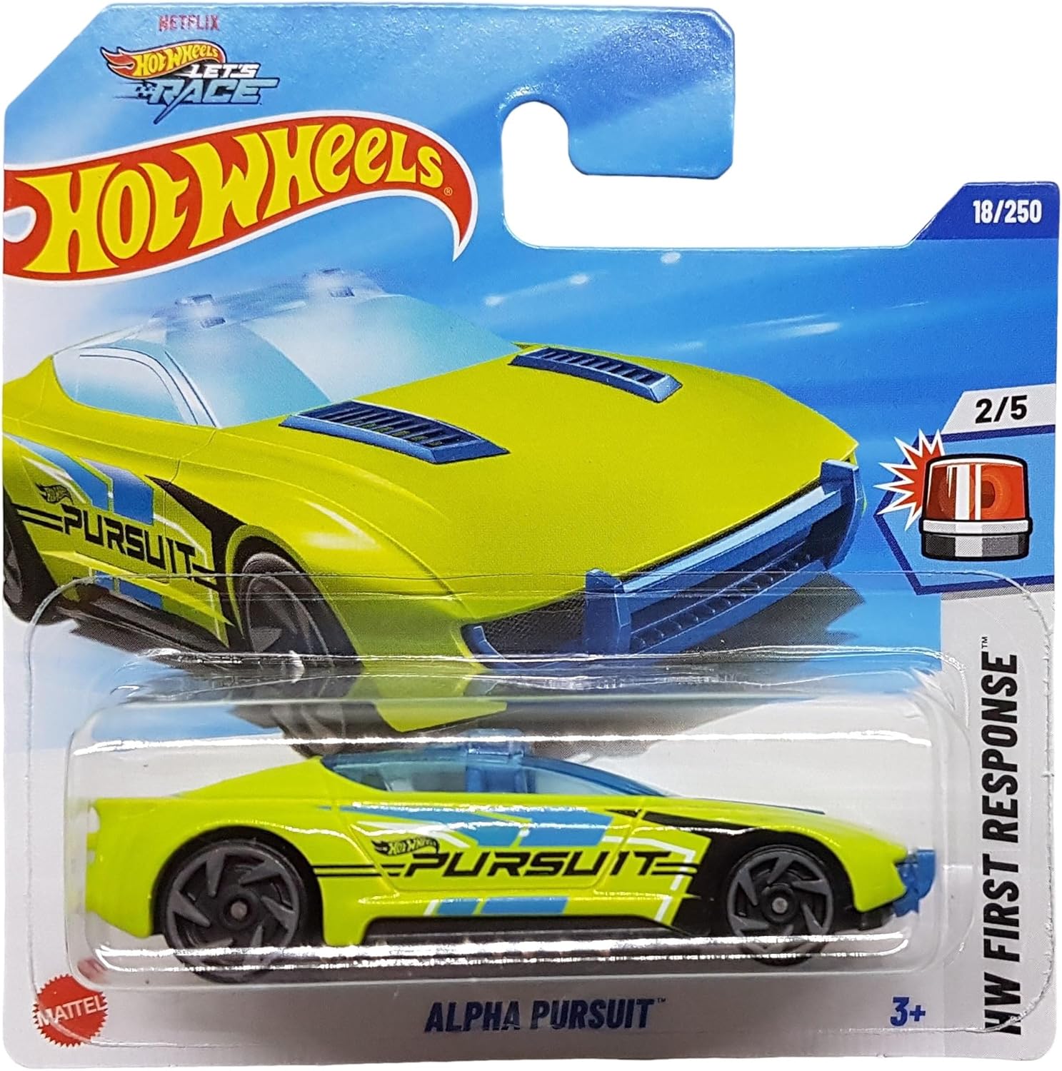 Hot Wheels - Alpha Pursuit - HW First Response 2/5 - HYW71 - Short Card - Netflix Let's Race - Mattel 2025 - 1:64
