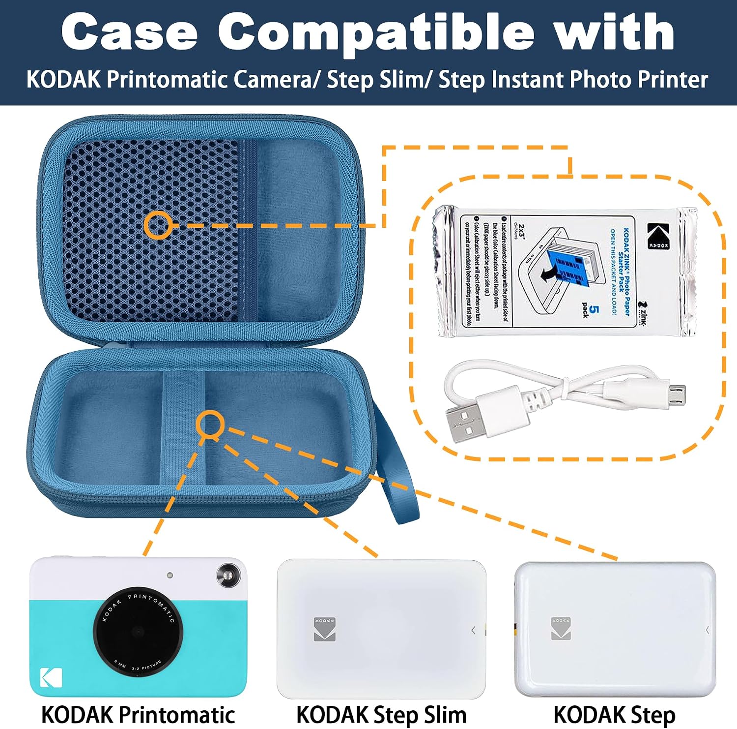 Hard Travel Case for KODAK Step/Step Slim/Printomatic Photo Printer image 4