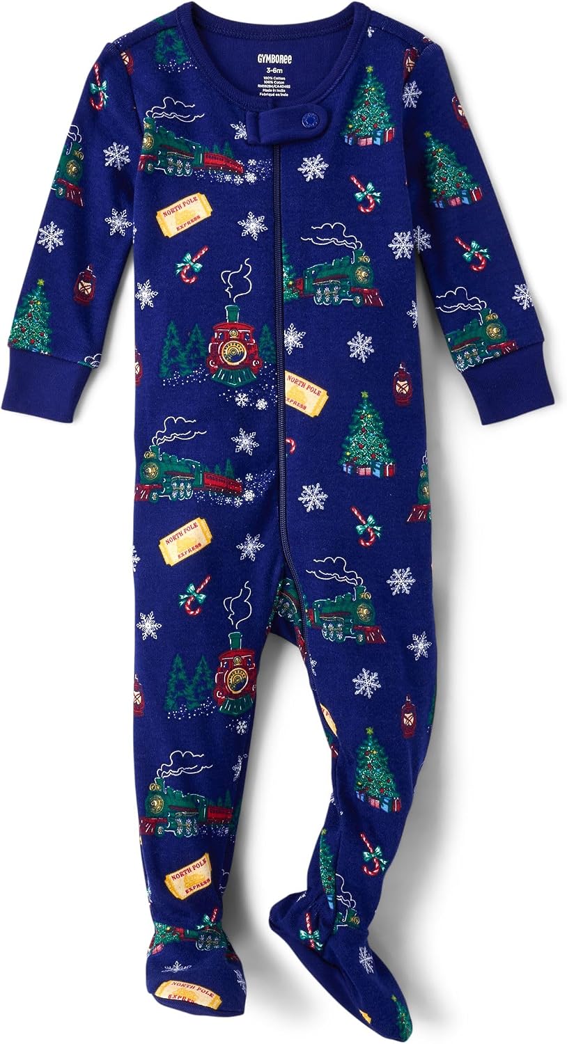 Gymboree Baby And Newborn 100% Cotton Long Sleeve Zip Front Footed One Piece,sleep & Play Gymmies