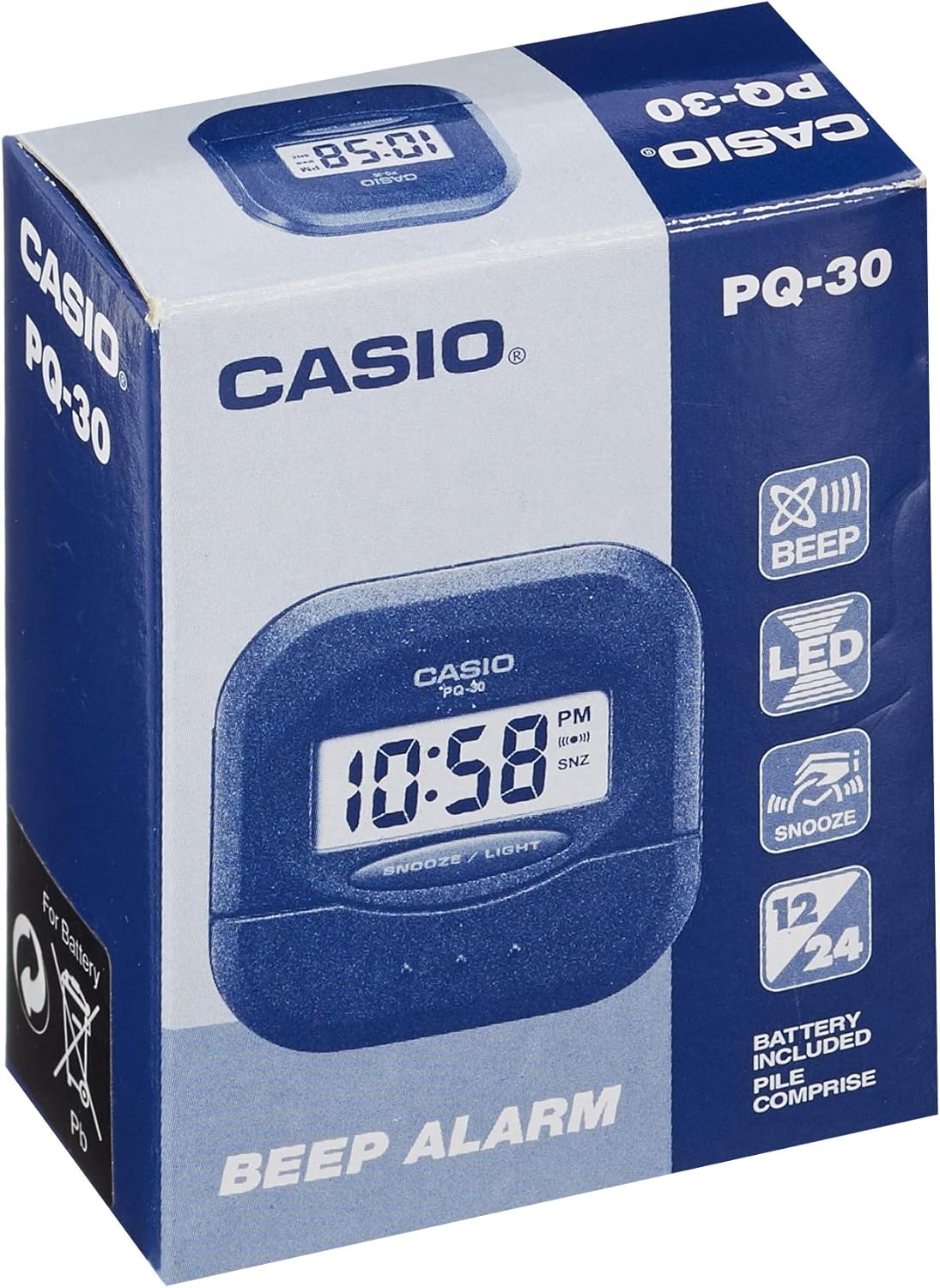 Casio Réveil PQ-30-2EF : Amazon.fr: Mode