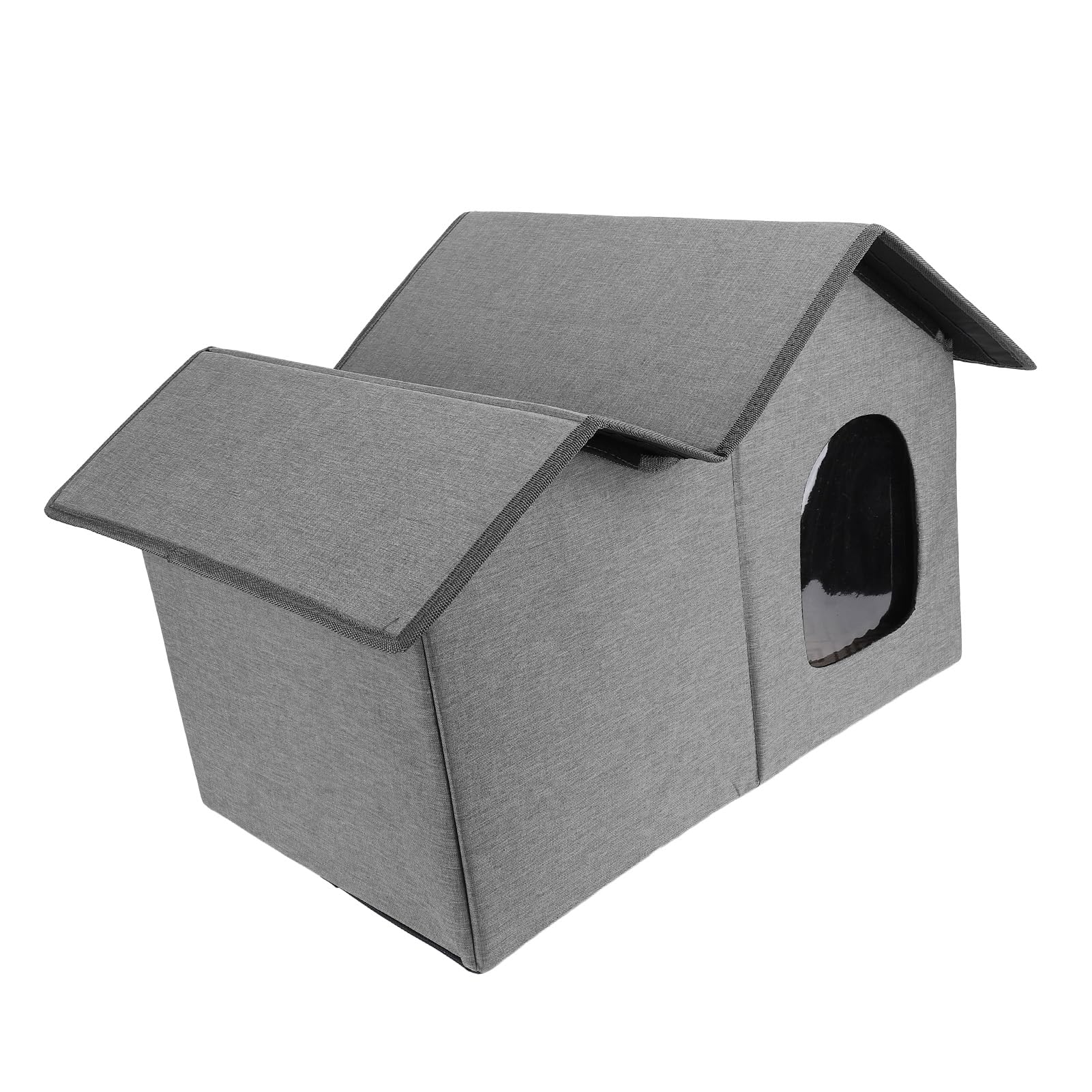 Sxhlseller Tenda Rifugio per Gatti Resistente all'acqua |Spaziosa Cuccia per Gatti Chiusa per Interni Ed Esterni, Rifugio Portatile per la Privacy per Piccoli Spazi, Grigio Scuro 64x43x39 Cm