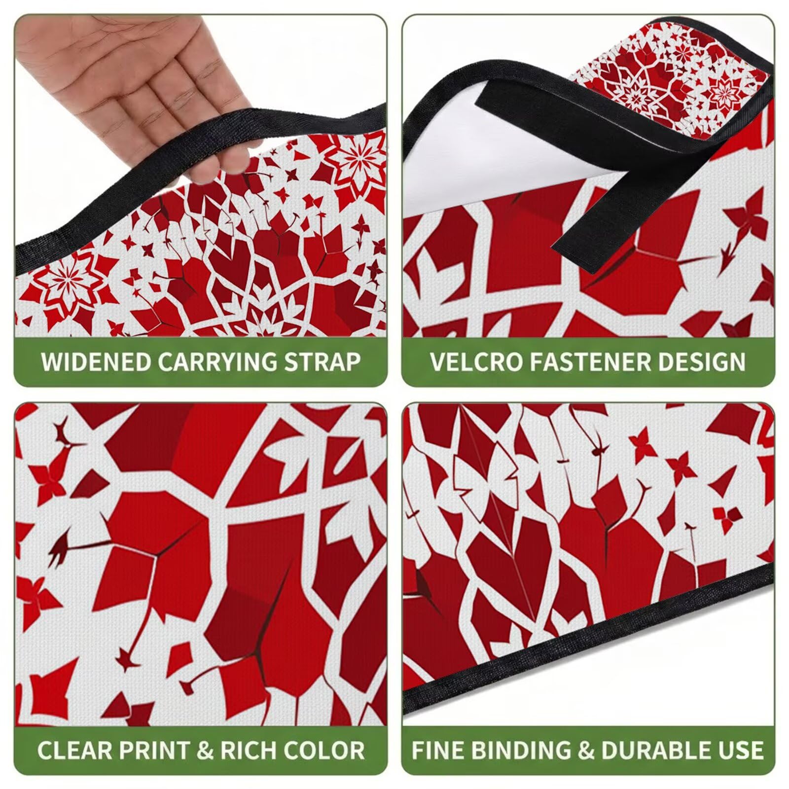 Couverture Pique Nique Grande 200x300cm,Outdoor Couverture Imperméable,Pliable Tapis de Plage Dos en PVC Anti-Sable,Picnic Blanket pour Camping Accessoires,Jardin,Parc,Famille - Blanc,Rouge (2) UZ-729