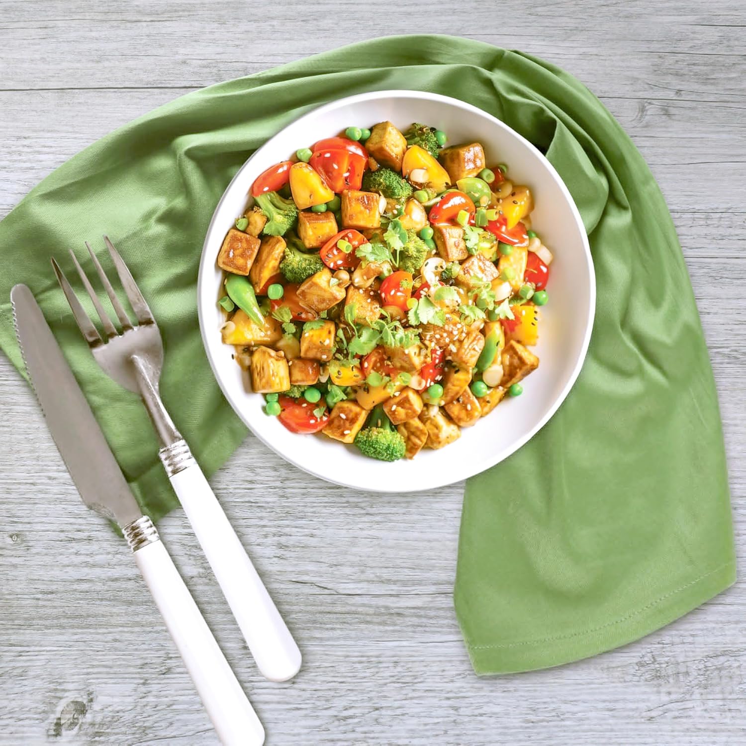 Urban Villa Kitchen Towels 100% Cotton Dish Towels for Kitchen(Set of 6)20”x30” Dish Cloths Highly Absorbent Kitchen Linen Set with Hanging Loop Perfect for Drying Dishes Cleaning Hand Towels – Green