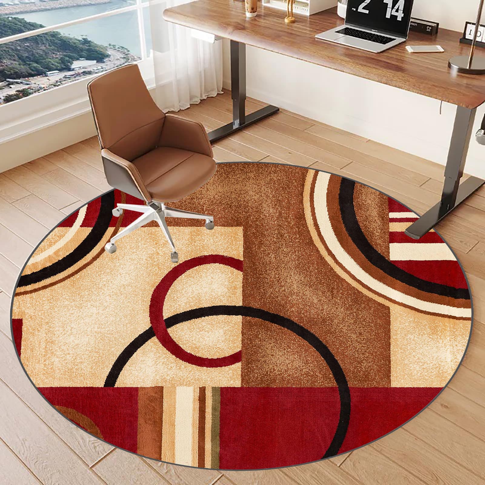 Chair Mats Office Chair Mat for Hard Floor Round Chair Rolling Mat Computer Gaming Chair Mat Carpet Protector Chair Mat Anti-Slip Desk Chair Mat for Carpet Floors Floor Mat for Office Chair 180 cm