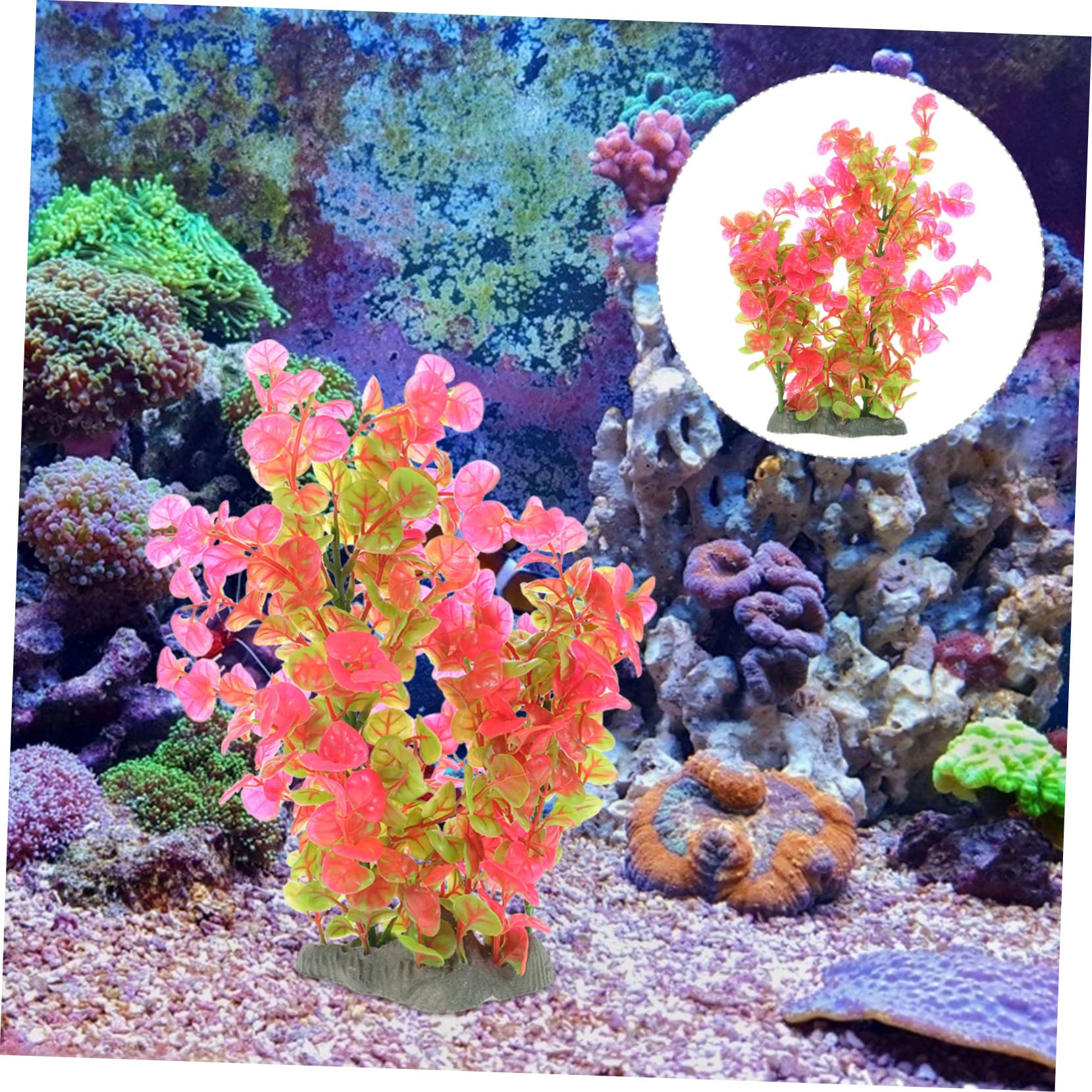 Sosoport 3stücke Künstliche Aquarium Pflanzen Dekoratives Landschaftsgras Für Aquarien Lebendige Farben Fischnahrung Apfelblatt Für Fischverstecke Und Aquariengestaltung