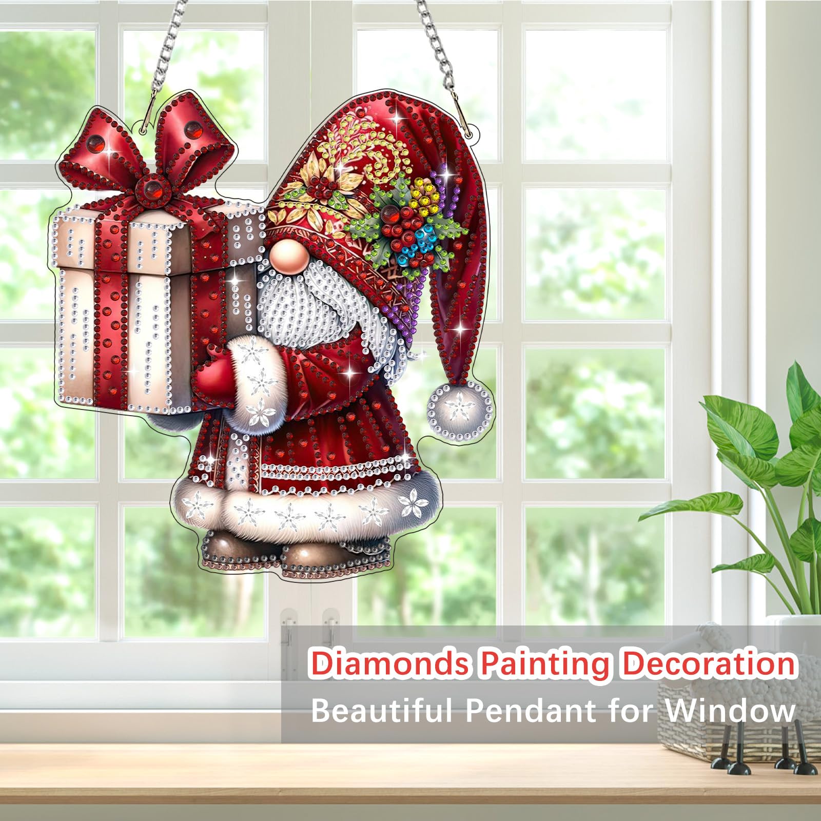 Bowetile Diamond Painting Hanging Ornament with Chain - Image 3