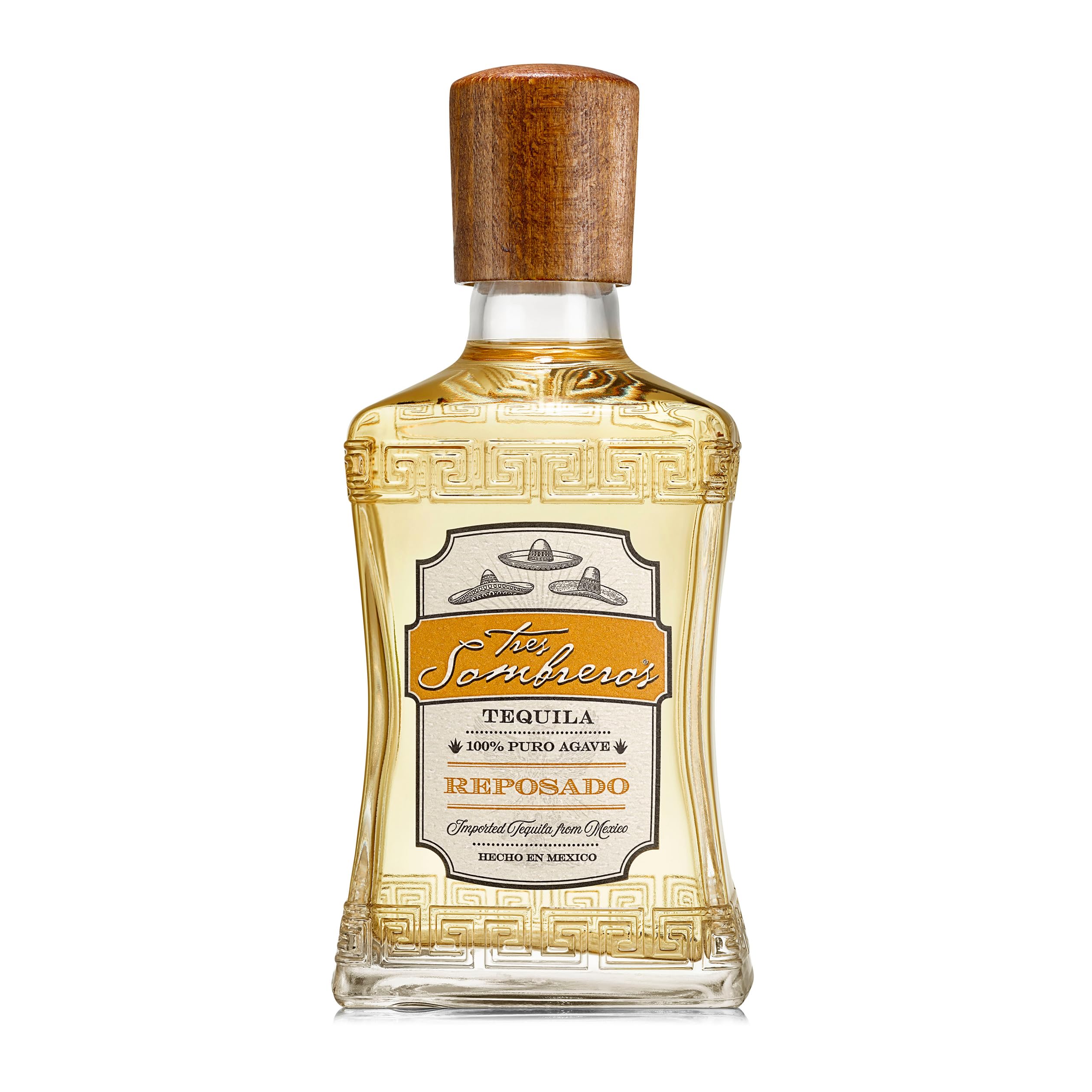 Tres Sombreros Tequila Reposado 100% Puro Agave 38% Vol. 0,7l
