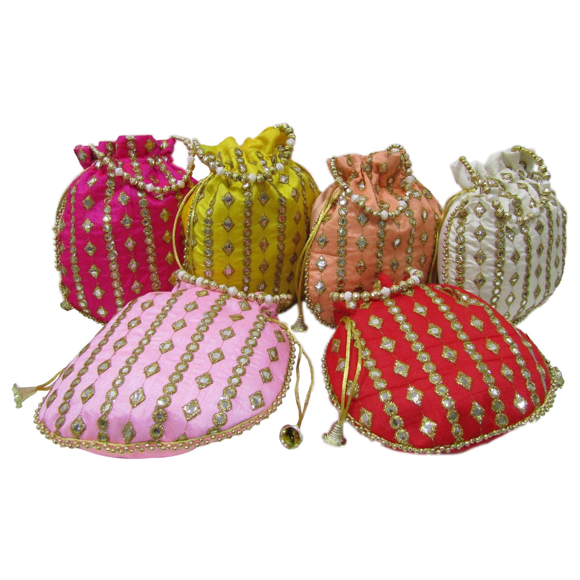 Purple Pink Ethnic Mirror Embroidery Potli Bags For Return Gifts For Women Bulk Menhadi, Haldi, Sangeet, Engagement, Pooja, Wedding Favor Bags (Pack Of 50 Pcs) (B0CM9PCGC9) Amazon Price History, Amazon Price Tracker