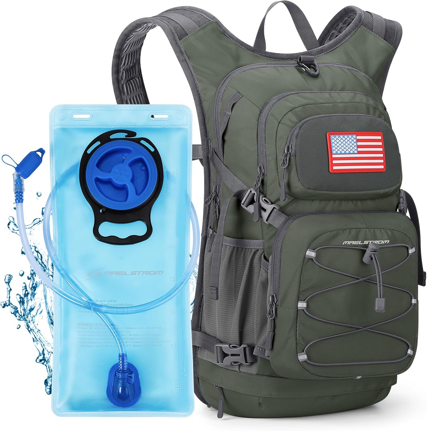 Lightweight Maelstrom Hydration Backpack with 2L/3L Bladder for Hiking & More Lightweight Maelstrom Hydration Backpack with 2L/3L Bladder for Hiking & More