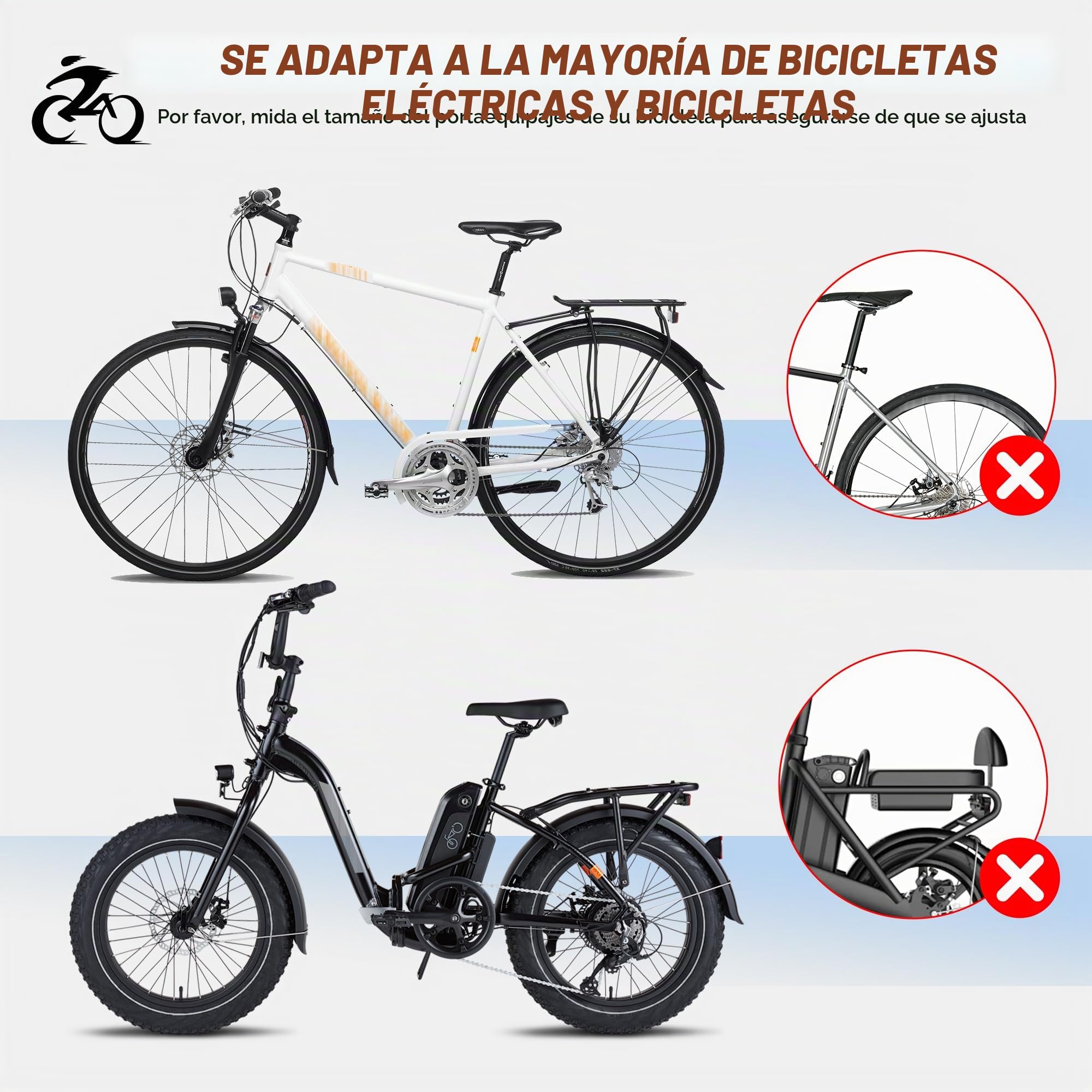 Wdmiya Cesta Trasera para Bicicleta, Cesta Plegable de Gran Capacidad con Red para Equipaje, Forro portátil y Funda Impermeable para IR al Trabajo