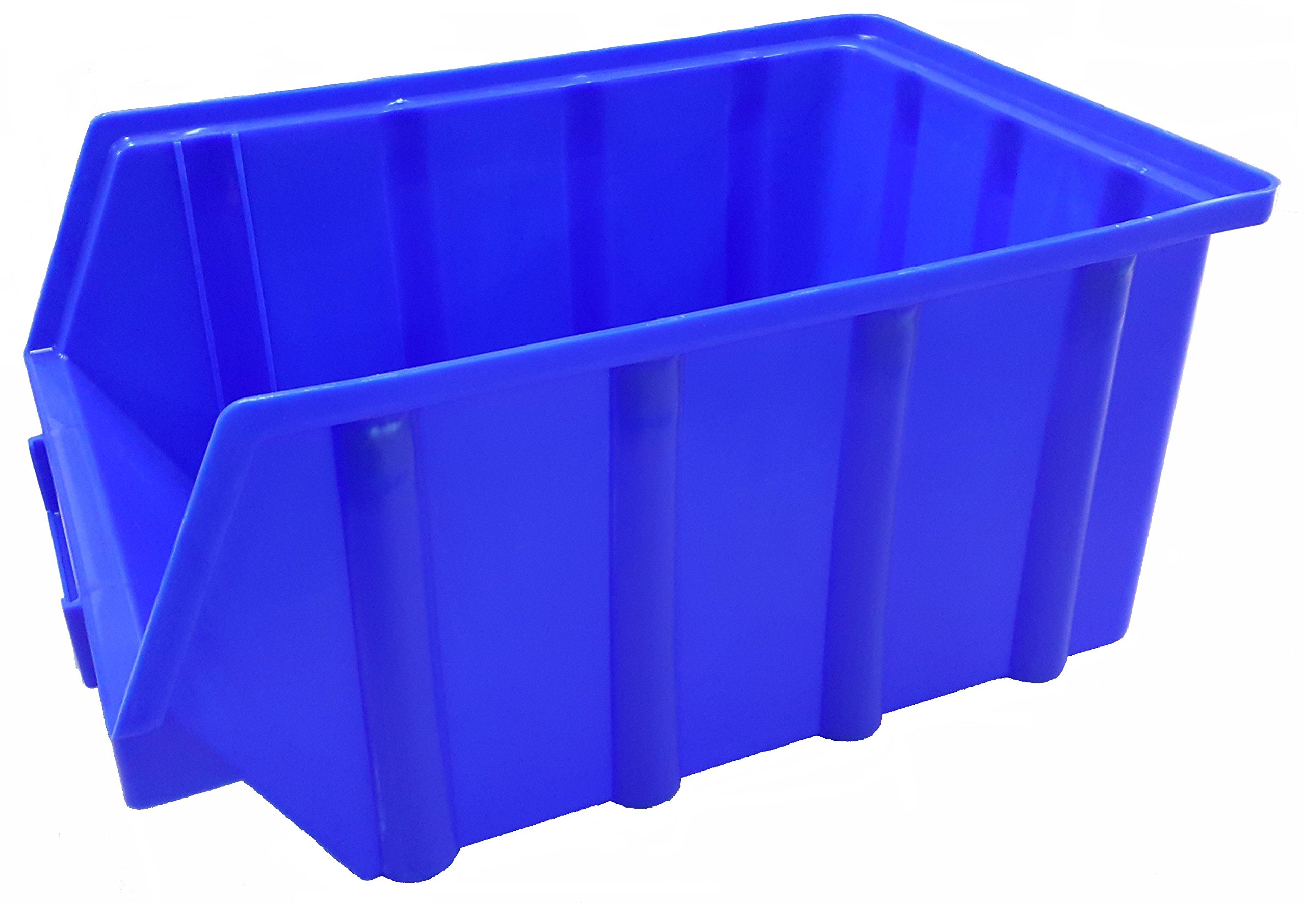 Lot de 15 boîtes empilable Bleu Taille 4 (222 x 340 x 157 mm) plastique PP de rangement empilable kästen sans crochet