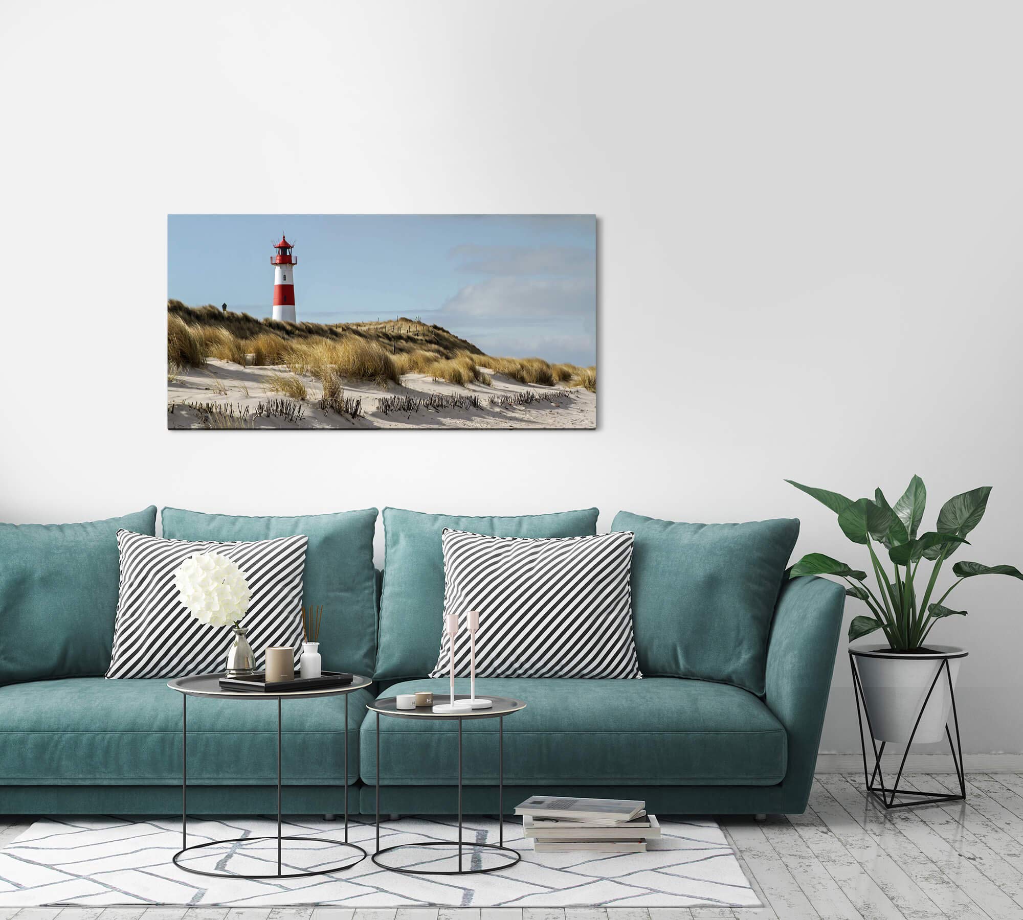 Retro Leuchtturm Leinwand-Bild – 3-teilige Wandkunst, 30x40 Cm, Rustikale Küsten-Deko