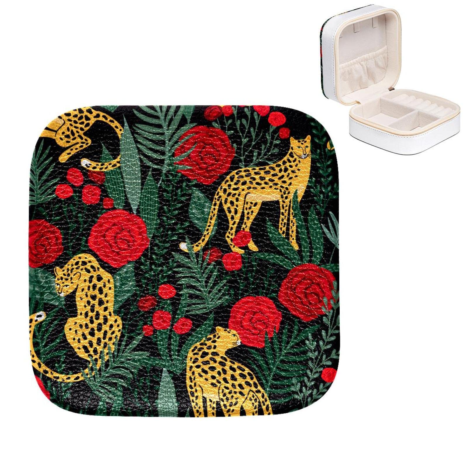 Boîte à bijoux léopard rose idéale pour vos voyages et déplacements