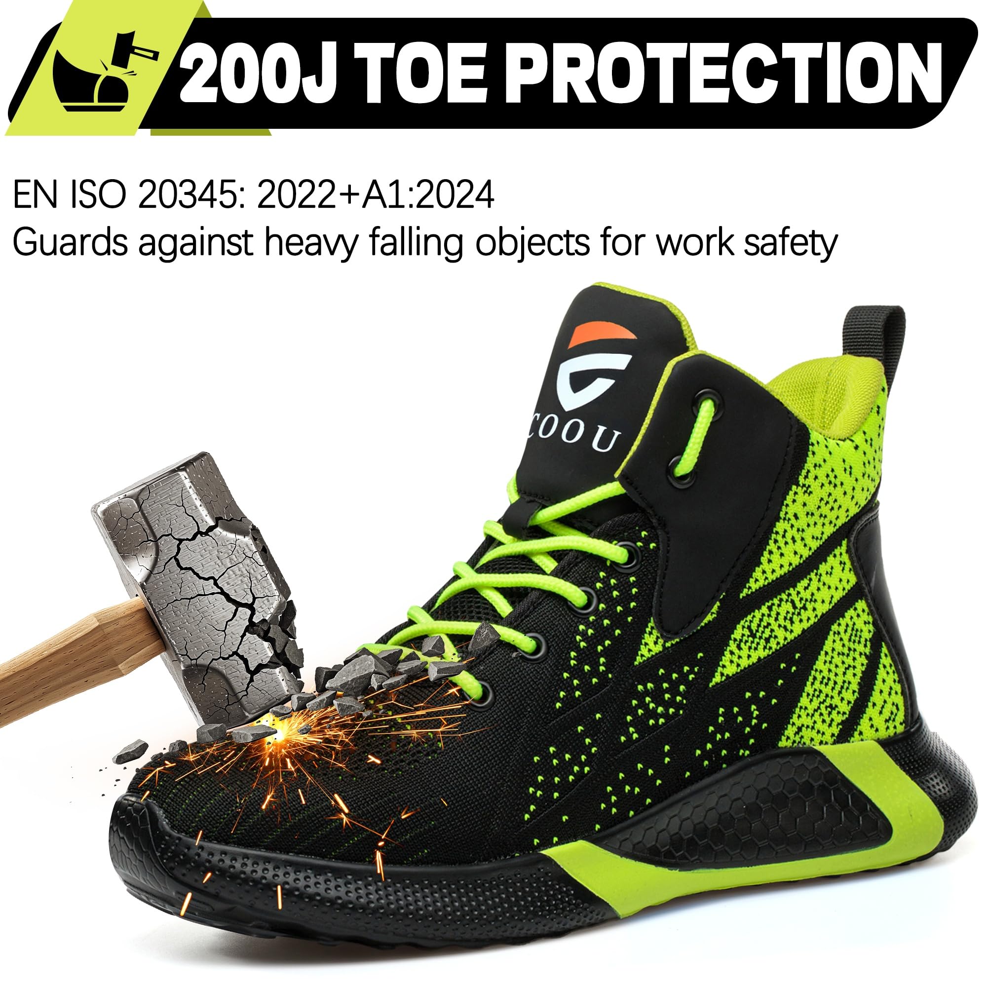 Scarpe Antinfortunistica Uomo Donna Scarpe da Lavoro con Punta in Acciaio Traspiranti Scarpe Sportive di Sicurezza