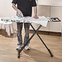 Vista 4 de Tabla de planchar de 13 x 43 pulgadas, funda acolchada extra gruesa, tabla de planchar de tamaño completo con plancha, altura ajustable hasta 36