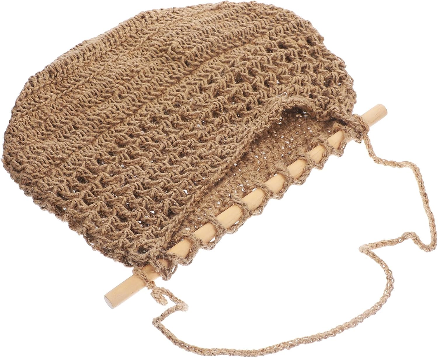 SECFOU Bohemian Three-tier Woven Hanging Fruit Basket 68.5x35cm Hemp Rope Wall Mounted Storage Organizer for Kitchen Fruits and Vegetables