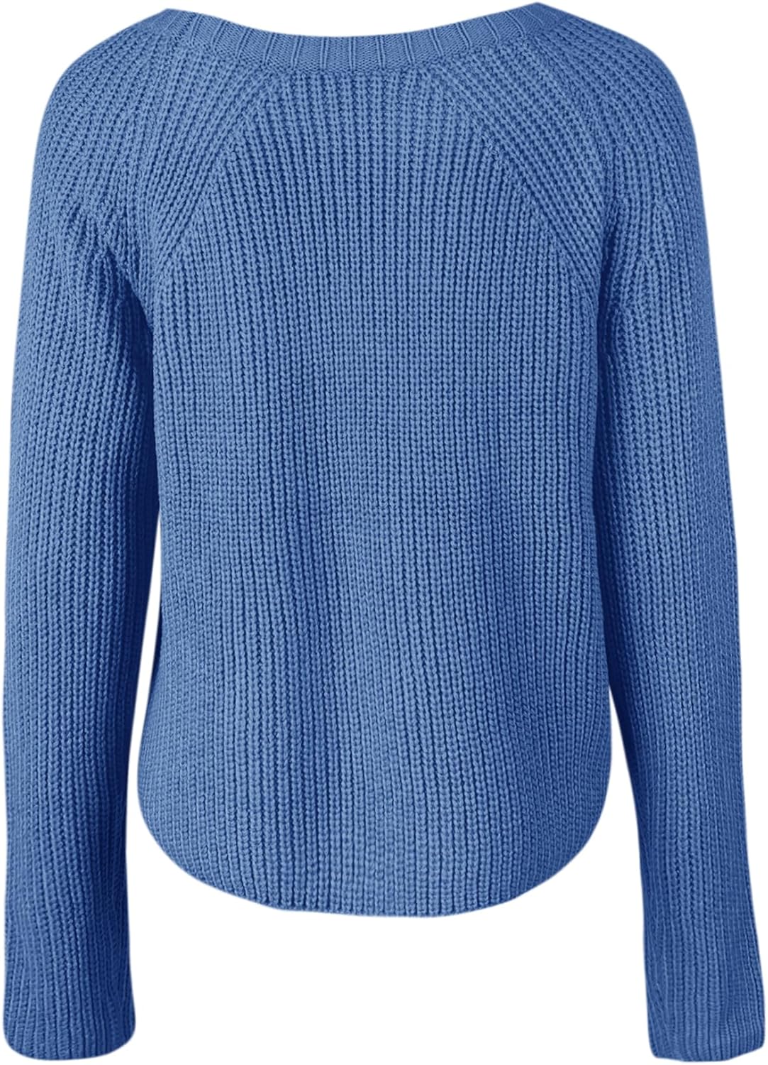 PRETTODAY Women's Crew Neck Knit Pullover Sweaters Raglan Long Sleeve Ribbed Knit Casual Cropped Tops - Image 5