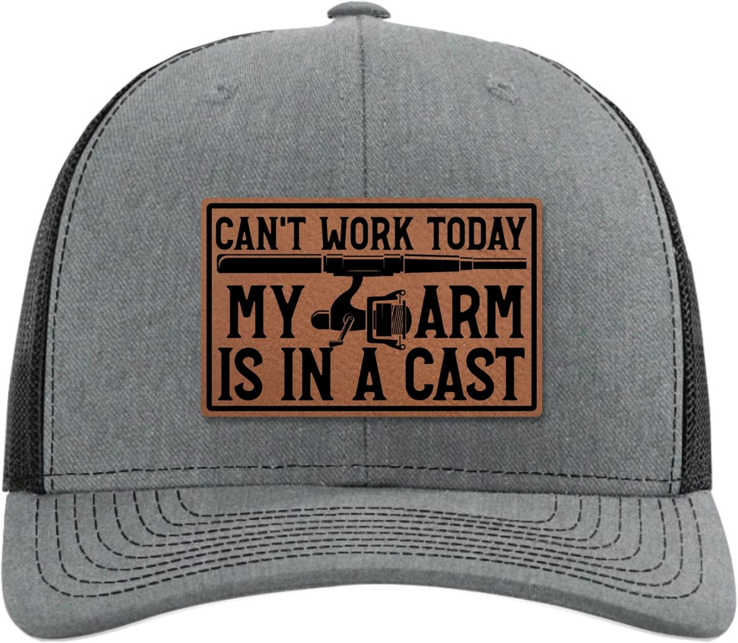 Cant Work Today My Arms in A Cast Hat - Funny Fishing Hat for Men - Fisherman Hat - Fishing Gifts for Men, Husband, Dad, Boys - Bass Fishing Gifts - Richardson 112 Trucker Hat