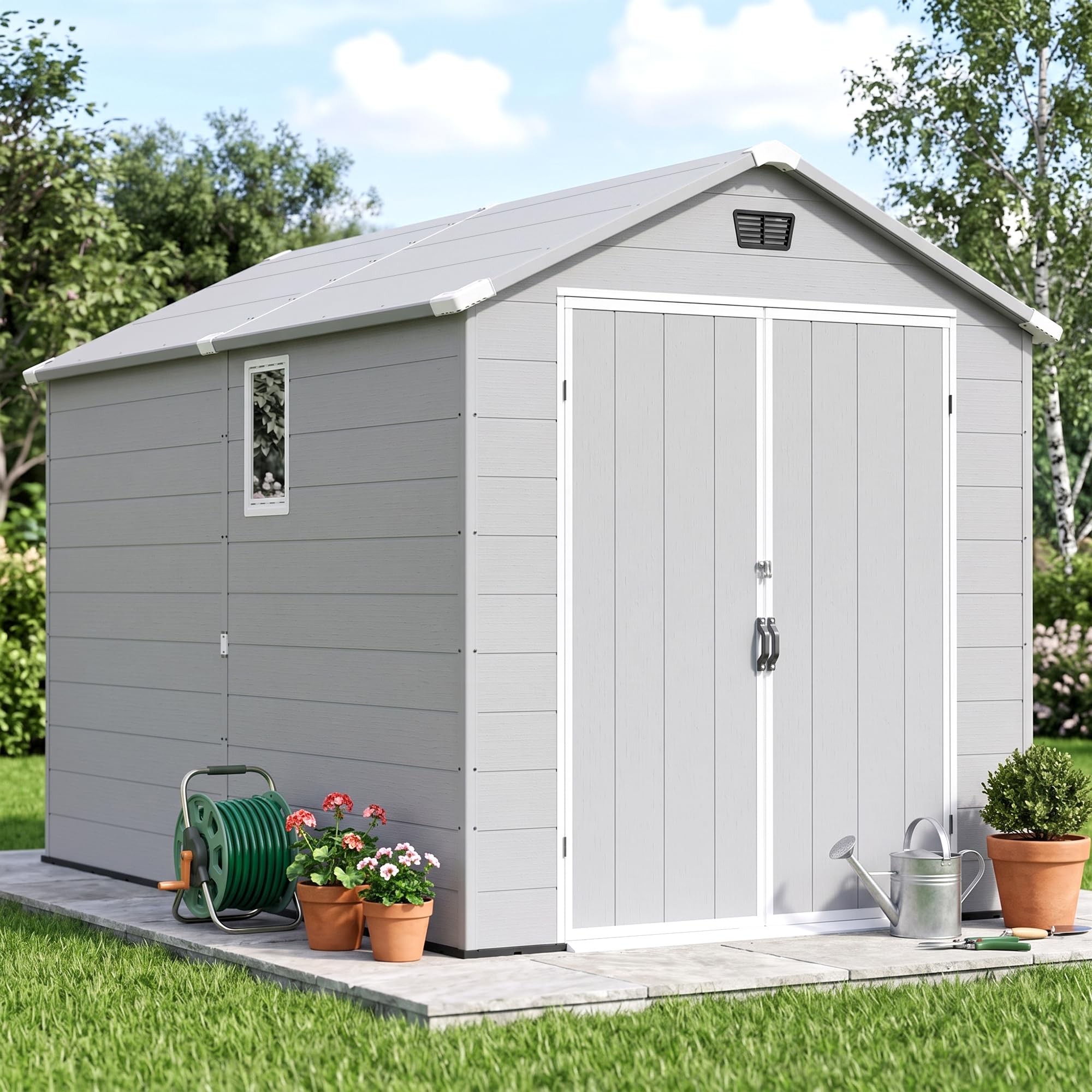 Greesum 6x10 Plastic Storage Shed