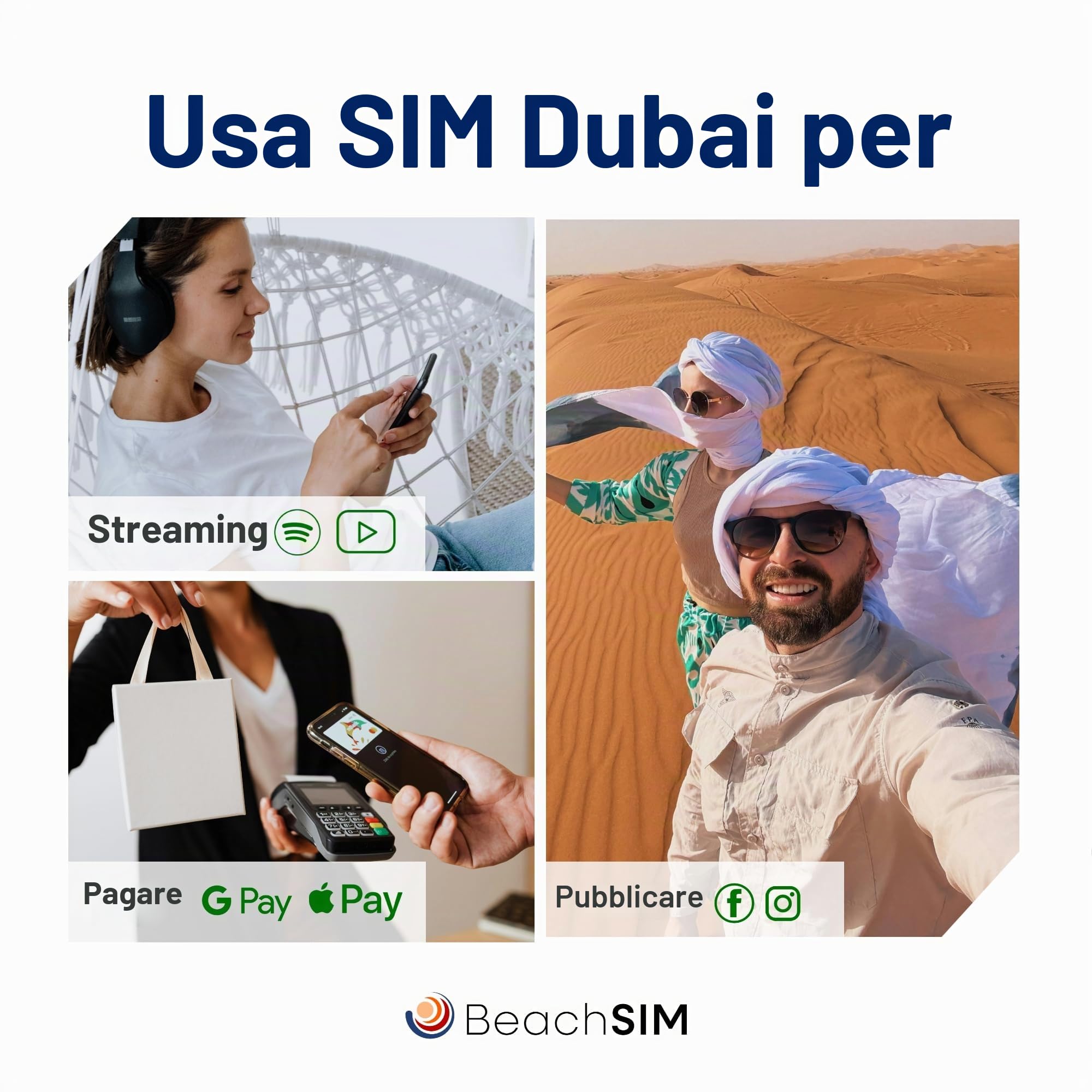 Carta Sim Dubai 30 giorni. 10 GB di Dati Solo a Velocità 4G/5G. Attivazione Rapida. Facile da Ricaricare. Funziona Su dispositivi iOS e Android