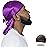 ForceWave Silky Durag for Men Wave Cap Satin Dorag for Men Women 360 Wave Purple
