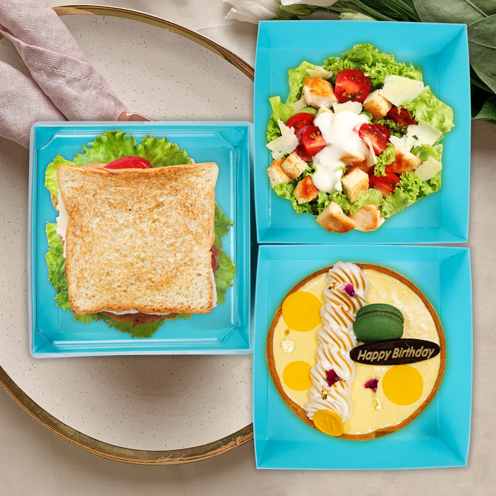 200 Pack Charcuterie Boxes With Clear Lids 5" Cookie Boxes Disposable - View #10