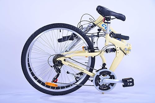 Miniatura 18 de Columba Bicicleta plegable de aleación de 26 pulgadas con 18 velocidades y doble suspensión plateado