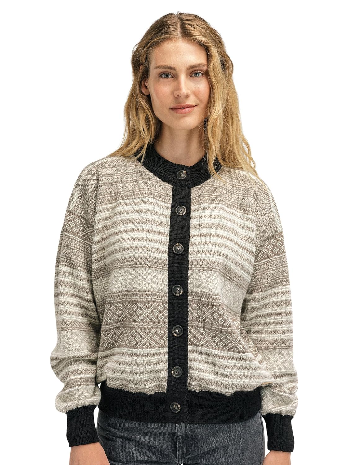 Dale of Norway Skarp y Cardigan Sweater for Women - Pure Wool Cardigan for Women
