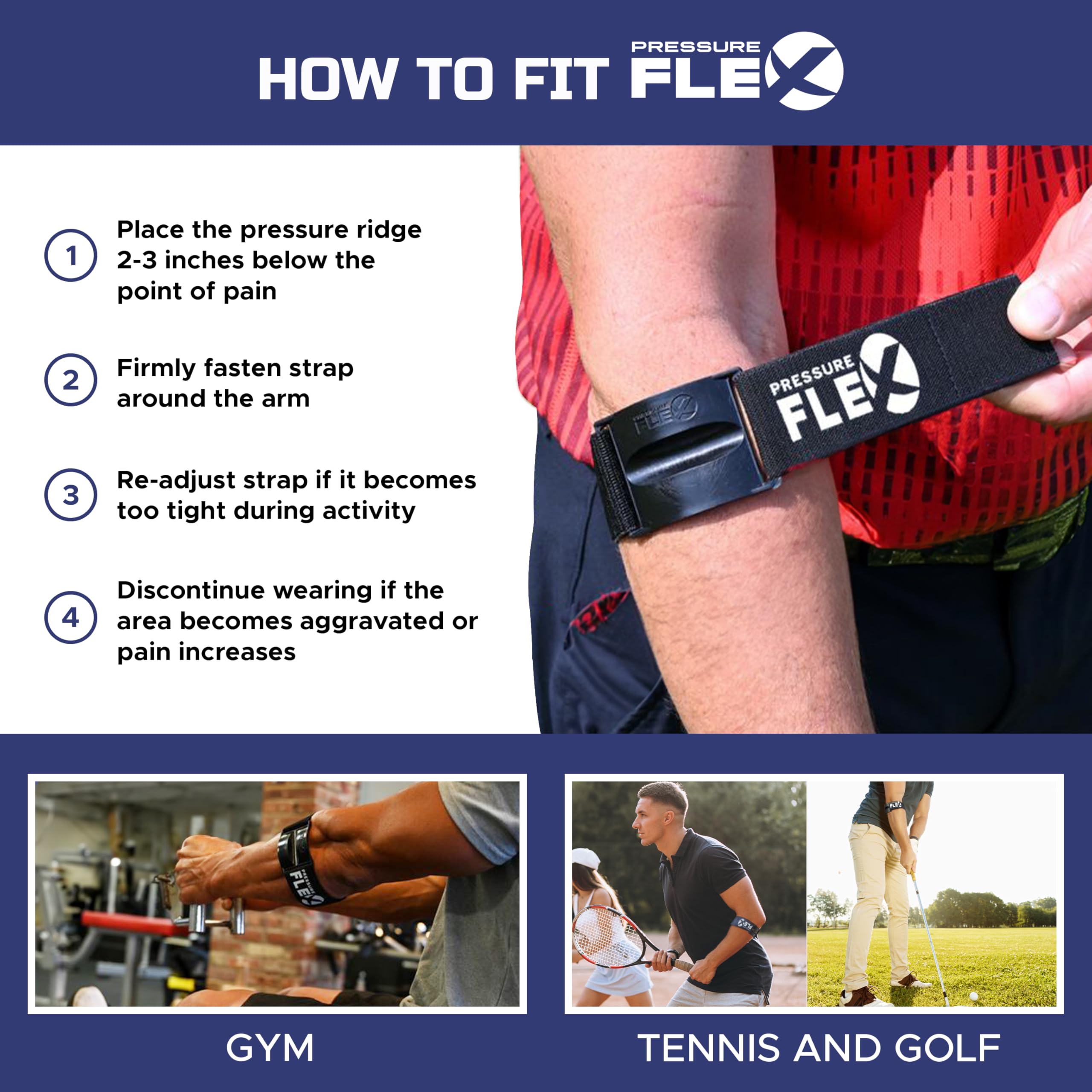 Codera para tendinitis y alivio del dolor de codo de tenista, cómoda correa de codo de golfista, para hombres y mujeres.