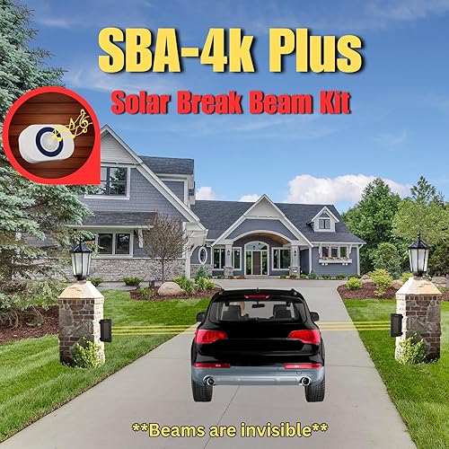 Miniatura 2 de Dakota Alert SBA-4k Plus - Kit de alarma solar para entrada de viga de rotura - largo alcance, al aire libre, resistente a la intemperie, alcance