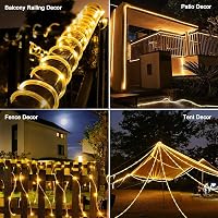 Auting 10m Napelemes Kültéri Fényfüzér 100 LED Meleg Fehér 8 Mód Vízálló - B-10M Outdoor Solar Fairy Lights 5
