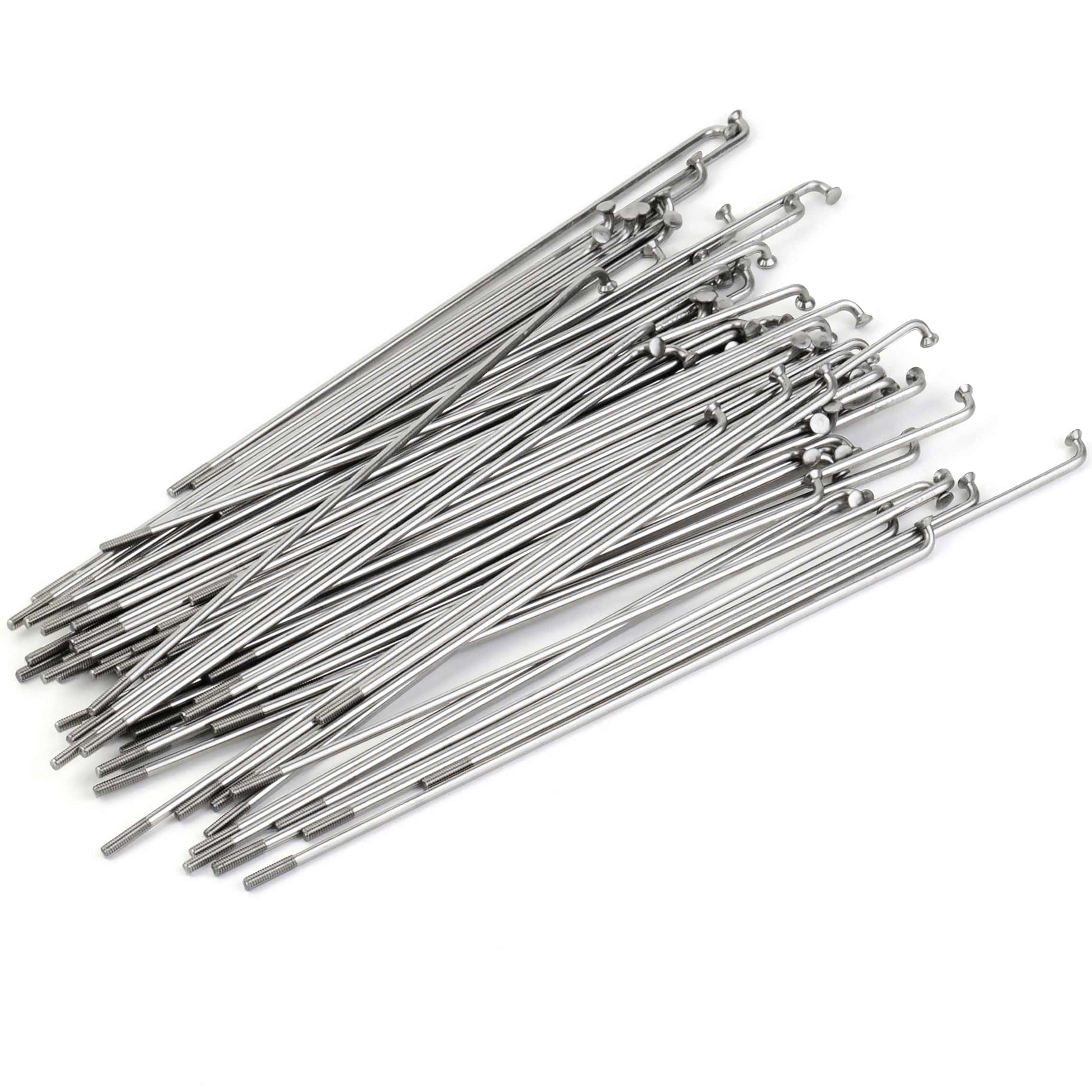 Sapim Leader Plain 14 Gague Spokes, Box of 100, Silver, 188mm — image 1