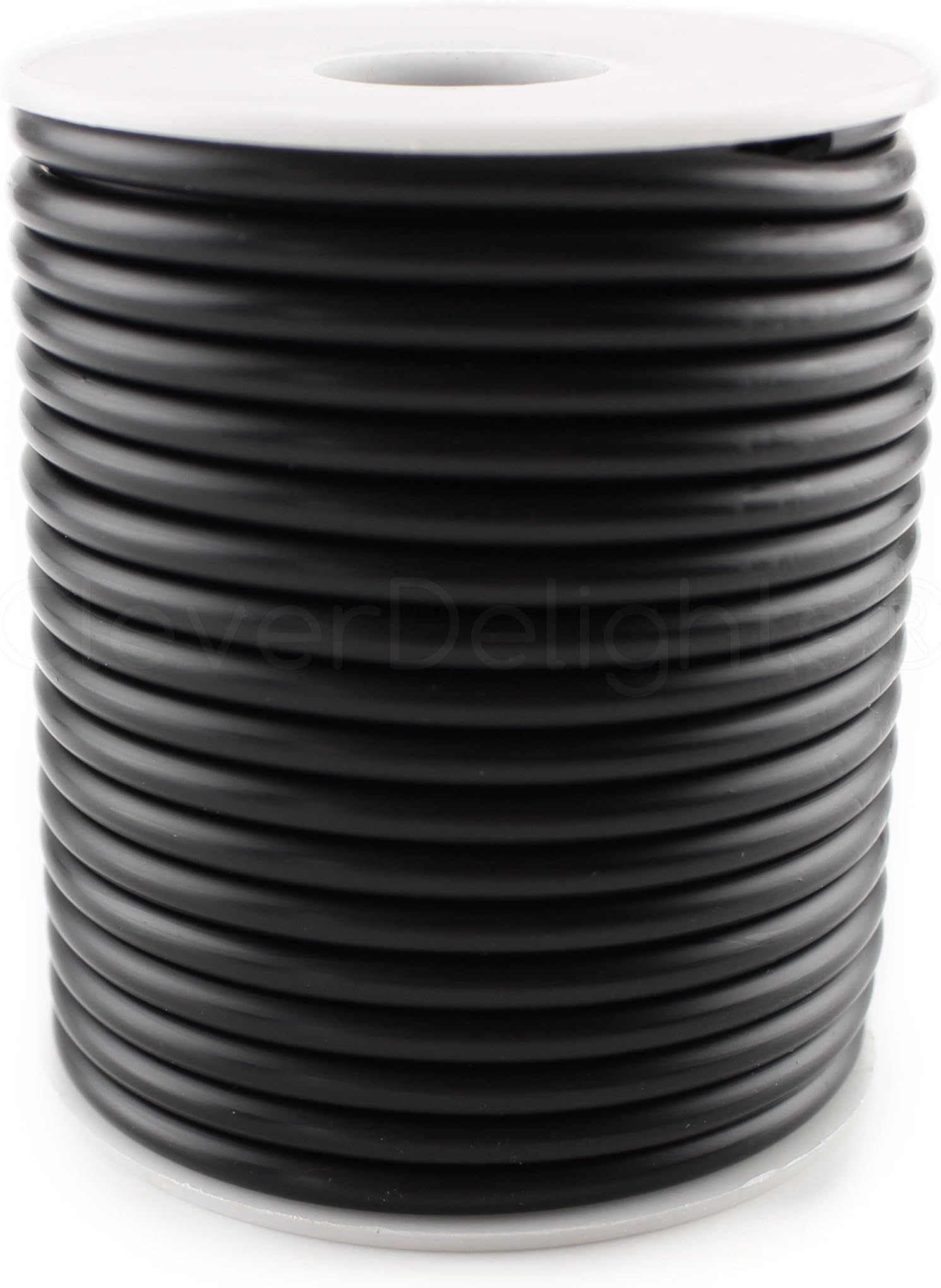 CleverDelights 4mm Black Hollow Rubber Tubing - 40 Feet - 1/8" OD x 1/16" ID - Tube Cord