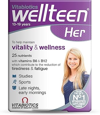 Vitabiotics Wellteen Her - Nutritional Support for Teenagers and Young Women Ages 13-19 - 30 Tablets