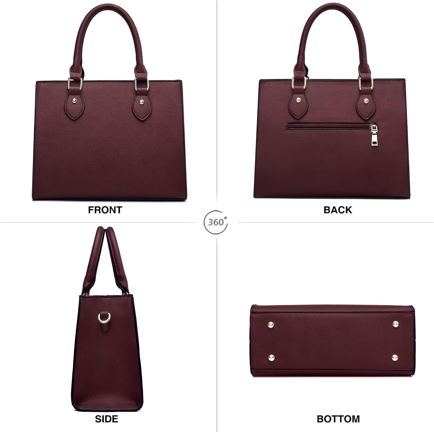 CHICAROUSAL Crossbody Purses and Handbags for Women PU Leather Tote Top Handle Satchel Shoulder Bags - Image 4