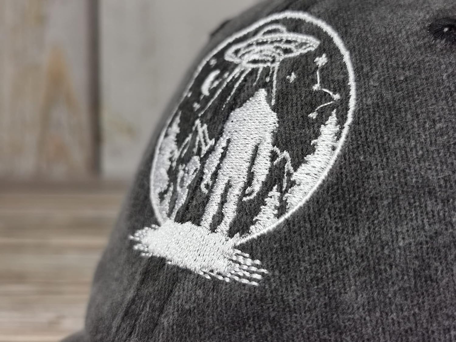 Embroidered UFO Alien Big Foot Hats - Image 2
