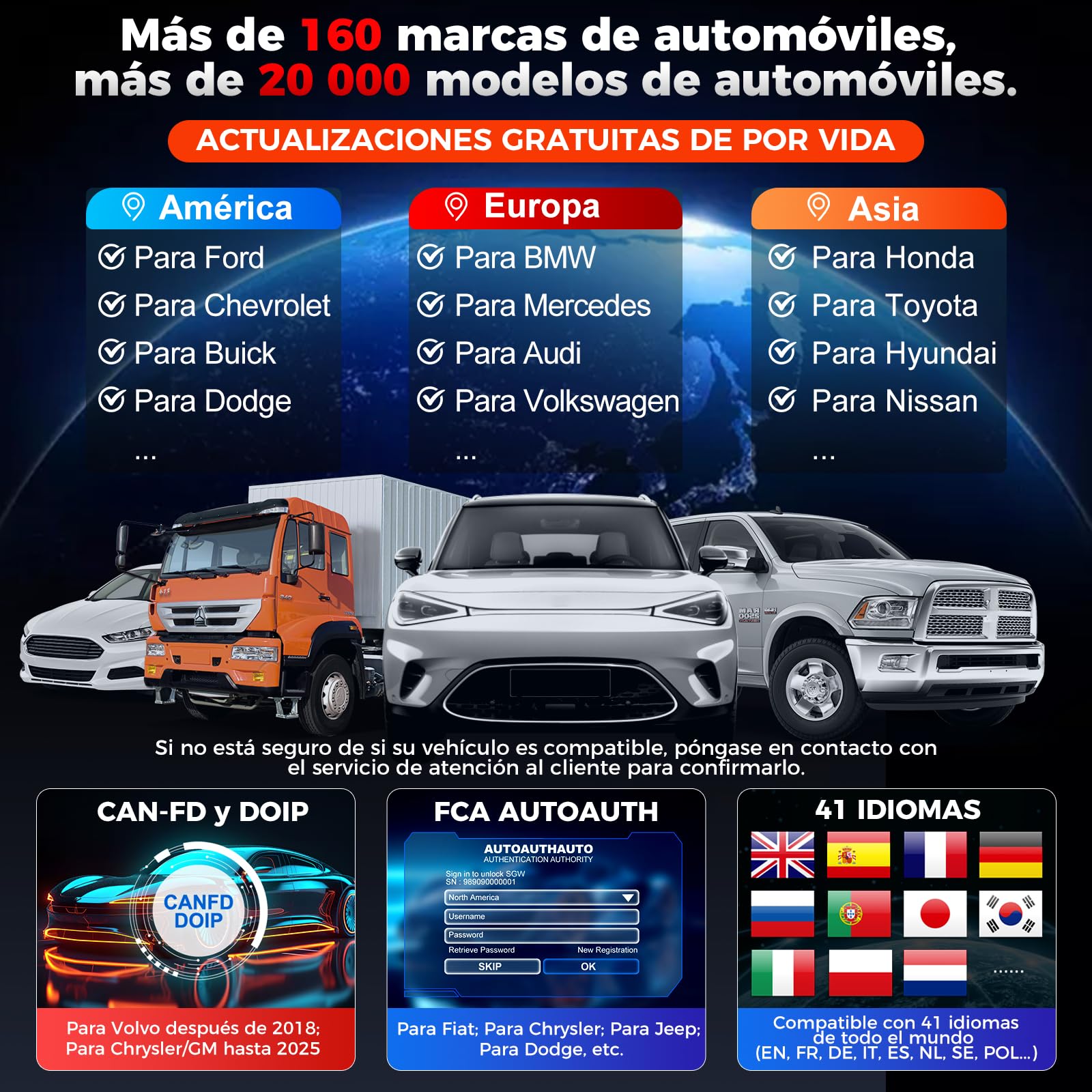 KINGBOLEN K8 Pro OBD2 Diagnosis Coche Multimarca, Bidireccional Maquina Diagnosis Coche, Codificación ECU Online,Sistema Completo Diagnosis 42+Reajustes, CANFD＆DOIP, FCA, Actualizaciones gratuitas