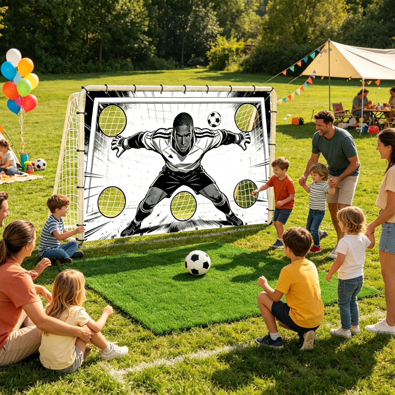 Fußball Trainingsausrüstung Interaktives Fußball-Trainings-Tor | Fußball Übungsausrüstung Für Kinder Jugendliche Erwachsene Frauen Schule Zuhause Rasen Spielfeld Spielplatz Garten und