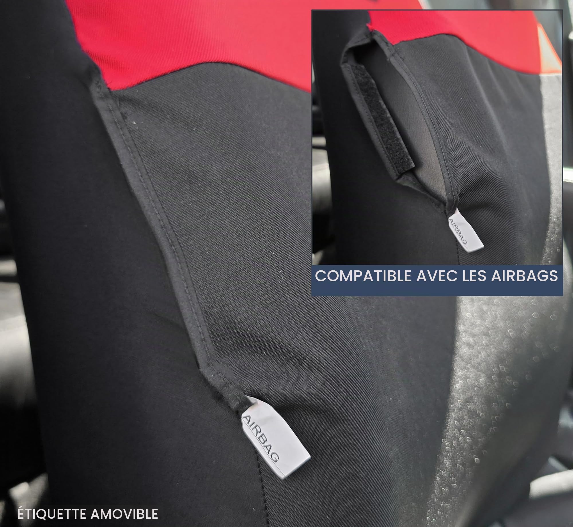 Auto Accessori Lupex | Housses de Siège Auto Compatibles avec Duster 2010-2024, Noir Gris Clair, Made in Italy, Tissu Polycoton, Avant et Arrière