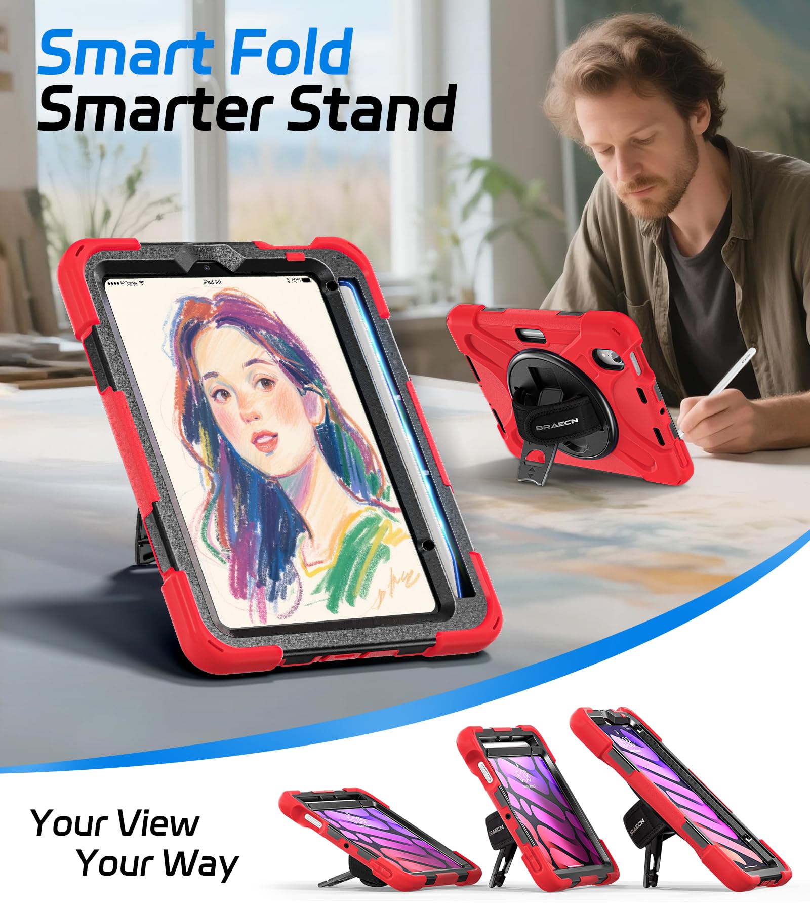 Amazon.com: BRAECNstock Case for Apple iPad mini 7 (A17 Pro) 2024