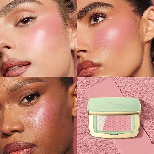 Noerrors Highlighter & Blush Palette Duo,2-In-1 Lightweight Cheek Glow Kit, Pink Cheeks Face Glow Highlight,Long-Lasting Natural Finish, All Skin Tones,Silky Powder Formula with Mirror, Face Makeup#01(Peach Nude)