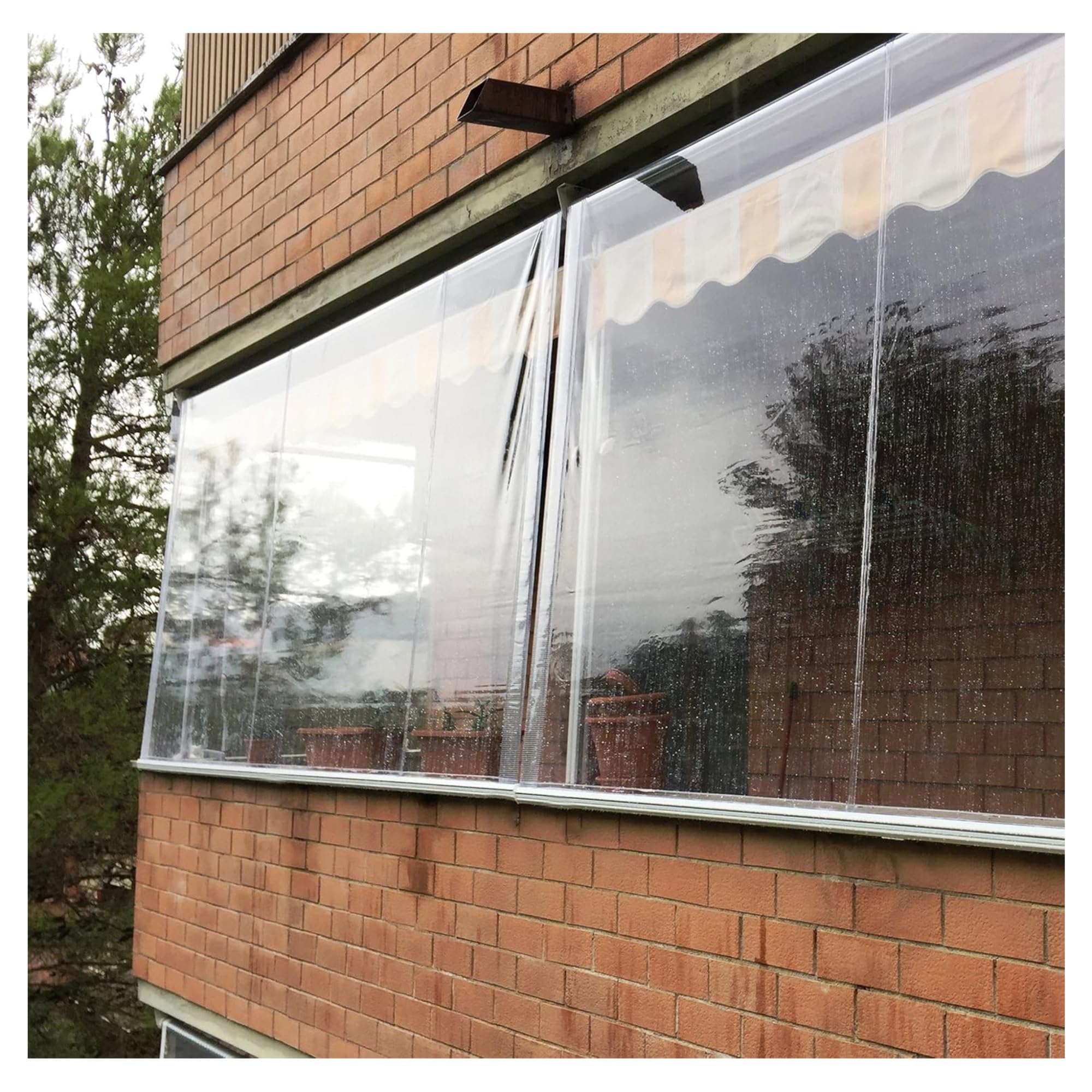 Transparent Waterproof Roll Up Blinds, PVC Plastic vinyl Roller Blinds Wind and Dust Proof Partition Curtains, Easy to Pull Down & Up Easy to Install(W100*H160cm/W39.37*H62.9in)