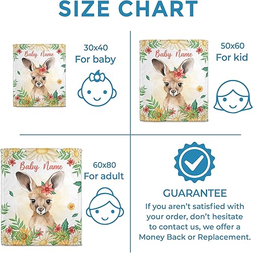 Vista 142 de Hyturtle Mantas de bebé personalizadas con nombre, mantas personalizadas para bebé niña, mantas personalizadas con temática de jirafa, manta de cama