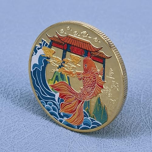 Miniatura 3 de La carpa salta sobre la puerta del dragón moneda de la suerte