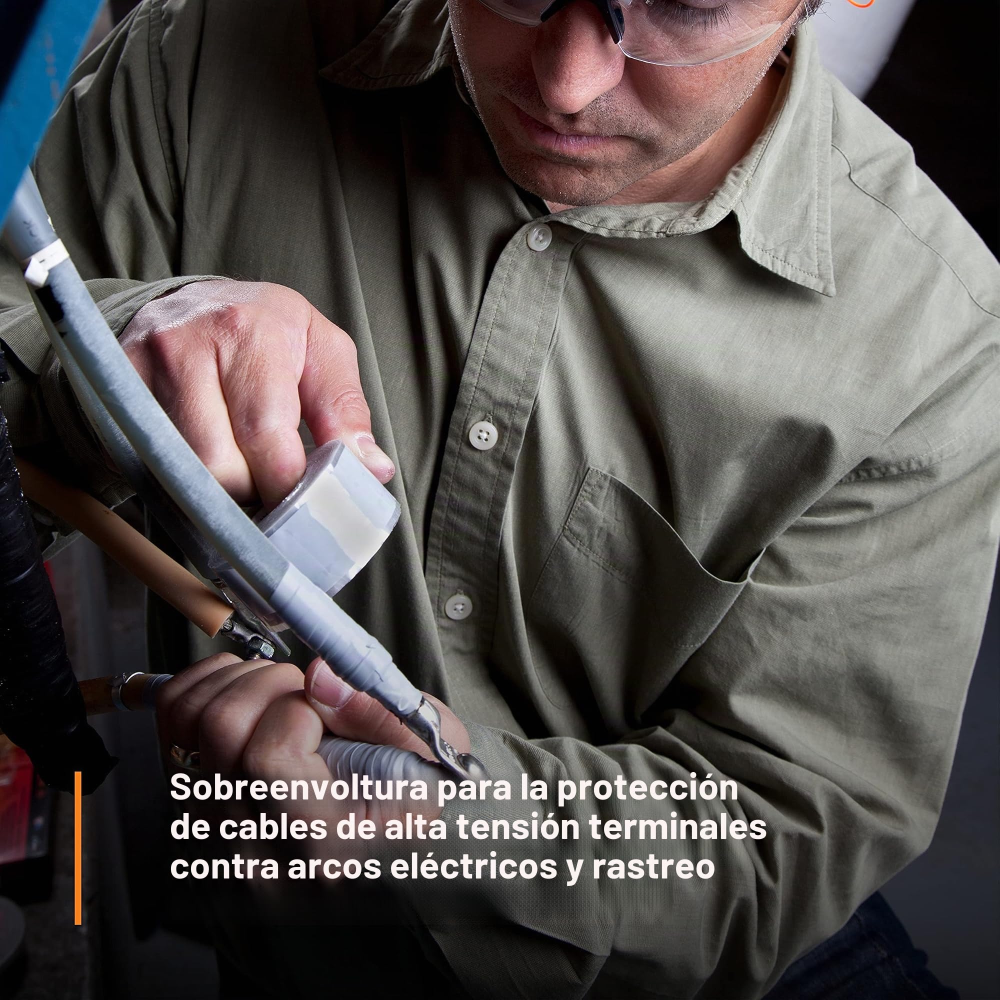 3M 80611438617 Scotch 70 Cinta Eléctrica de Silicona Autosoldable, 25 mm x 9 m, 1 Rollo, Gris