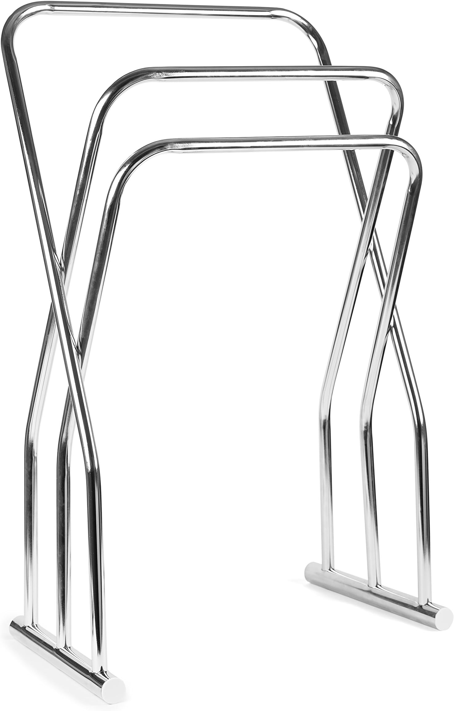 3 TIER TOWEL STAND IN CHROME FREE STANDING BOWE CONTEMPORARY DESIGN